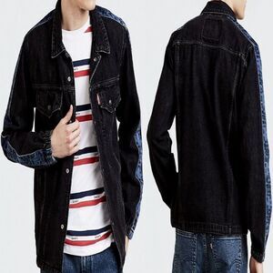Levi's Premium Men's Denim Jean Track Coach Oversized Jacket XXL